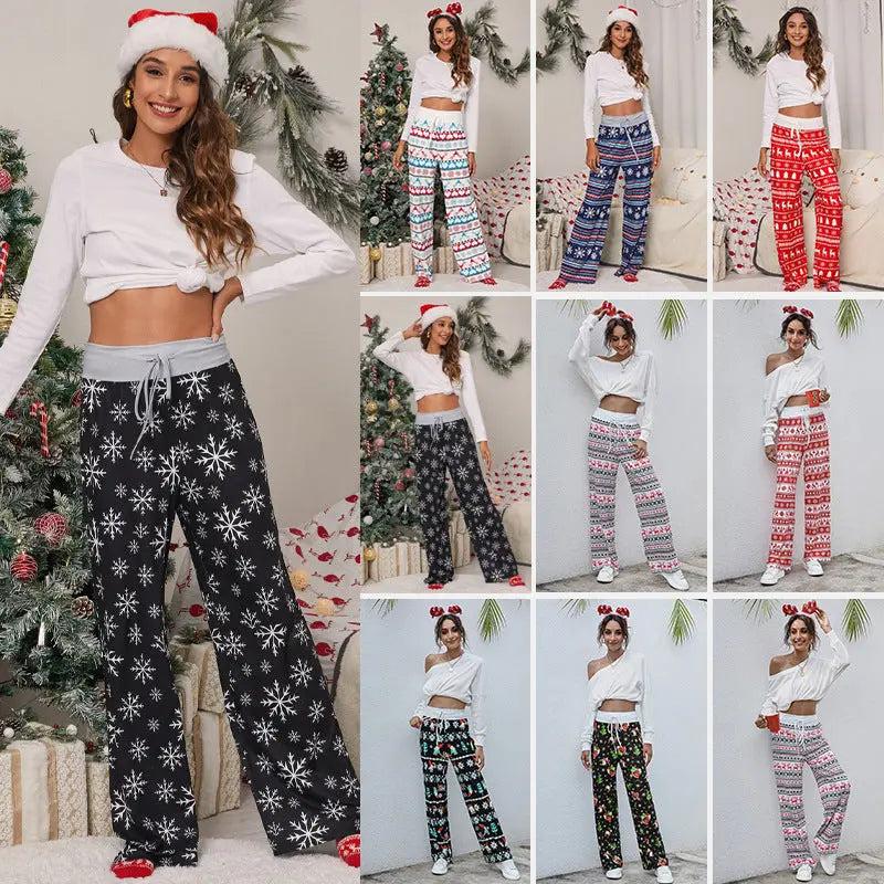 Trousers With Christmas Snowflake Babel.Fashion