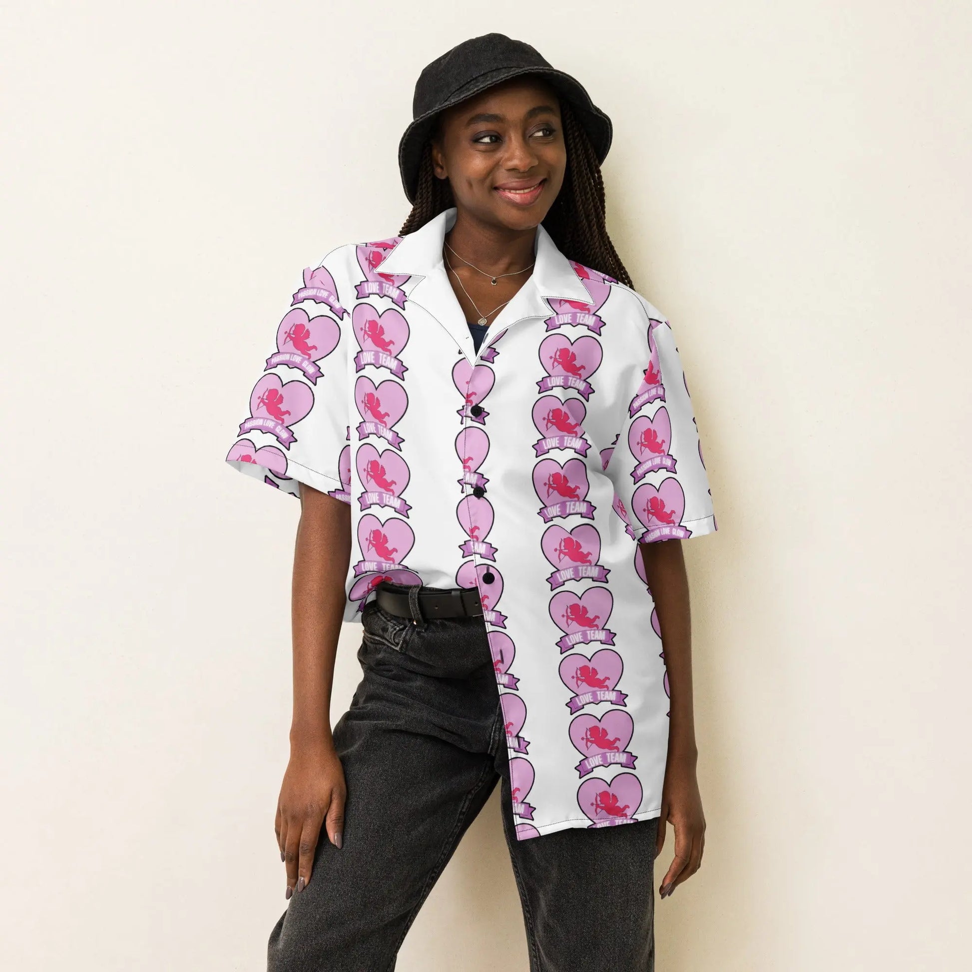 Unisex button shirt LOVE TEAM BABEL.FASHION power by FashionBrandsTop.com