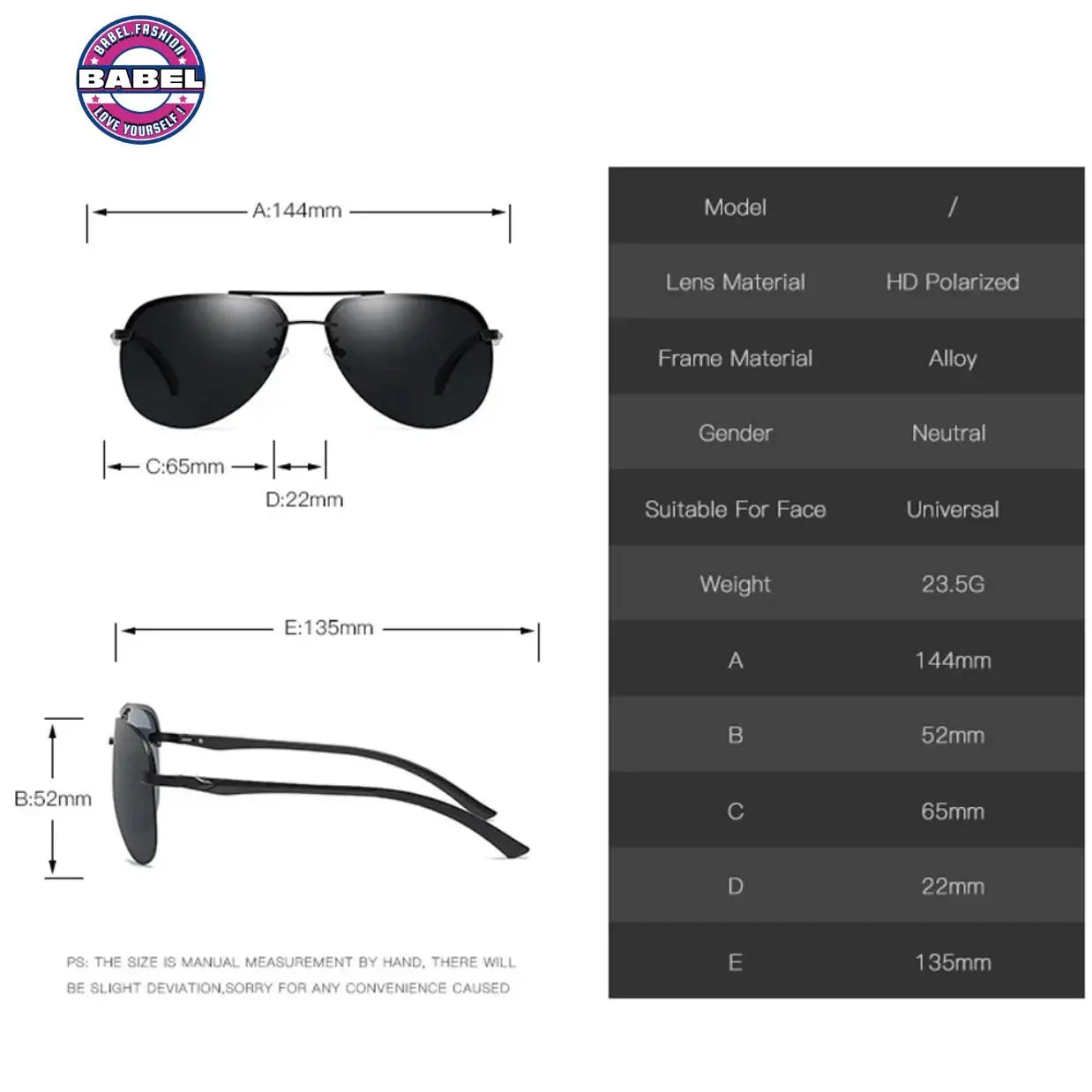 Classic Sunglasses for Men/Women Stylish Apparel Accessories in Timeless Design BABEL.FASHION power by FashionBrandsTop.com