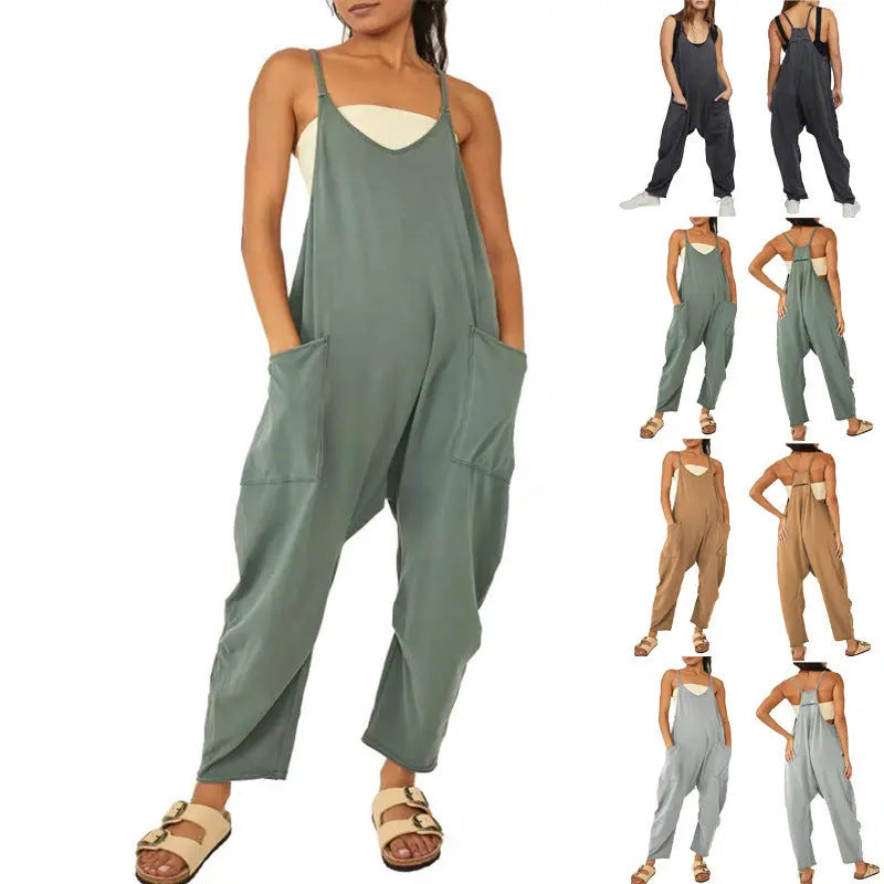 Women's Loose Sleeveless Jumpsuits Babel.Fashion