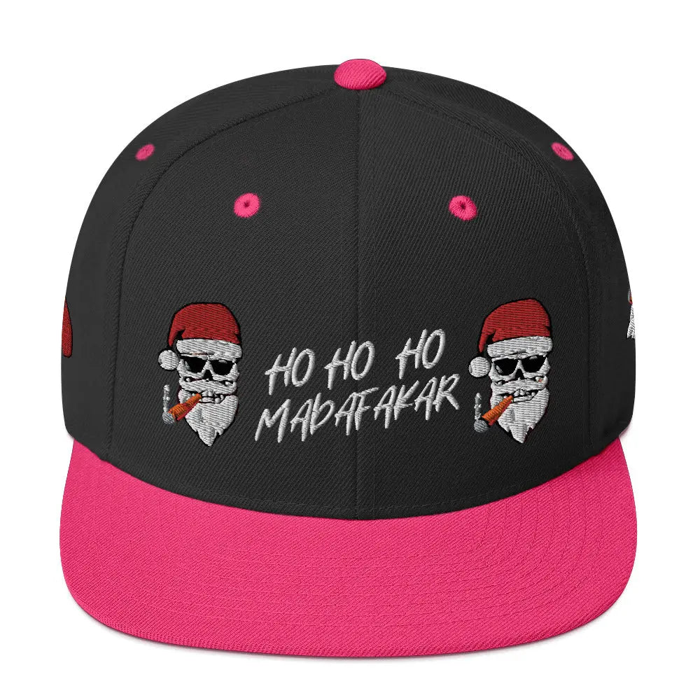 CHRISTMAS Snapback Hat - Black/ Neon Pink - Babylon.Fashion Babylon.Fashion