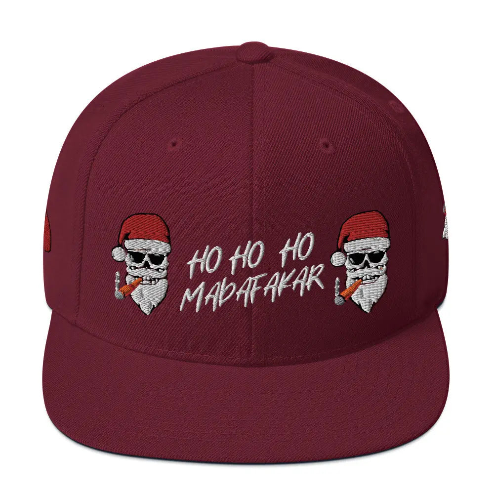 CHRISTMAS Snapback Hat - Maroon - Babylon.Fashion Babylon.Fashion