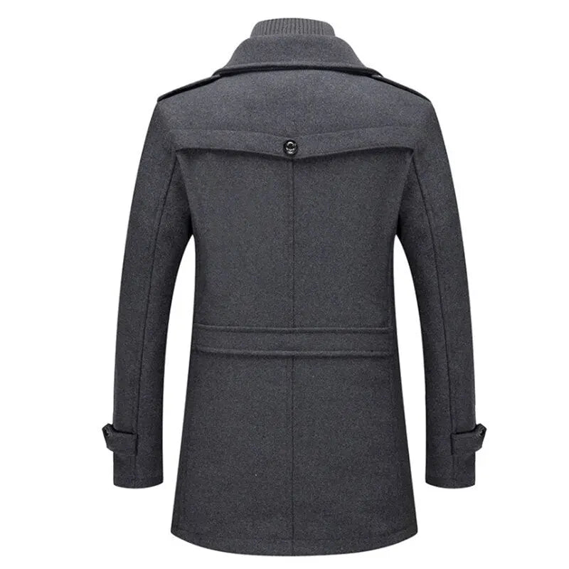 Coat cotton woolen men's jacket - clothing men's- BABYLON FASHION Babylon.Fashion