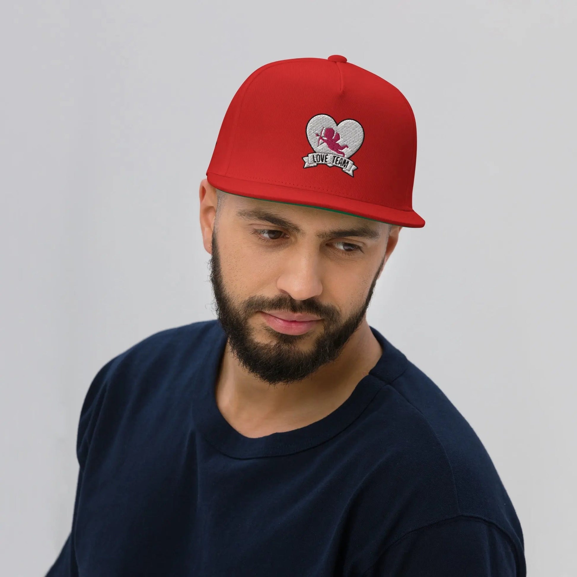 Flat Bill Cap LOVE TEAM - Red - Babylon.Fashion Babylon.Fashion