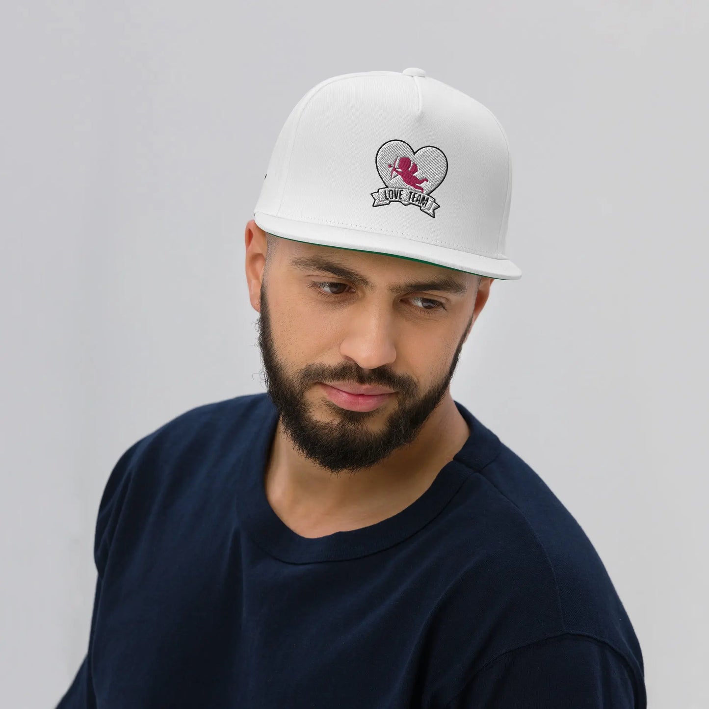 Flat Bill Cap LOVE TEAM - White - Babylon.Fashion Babylon.Fashion