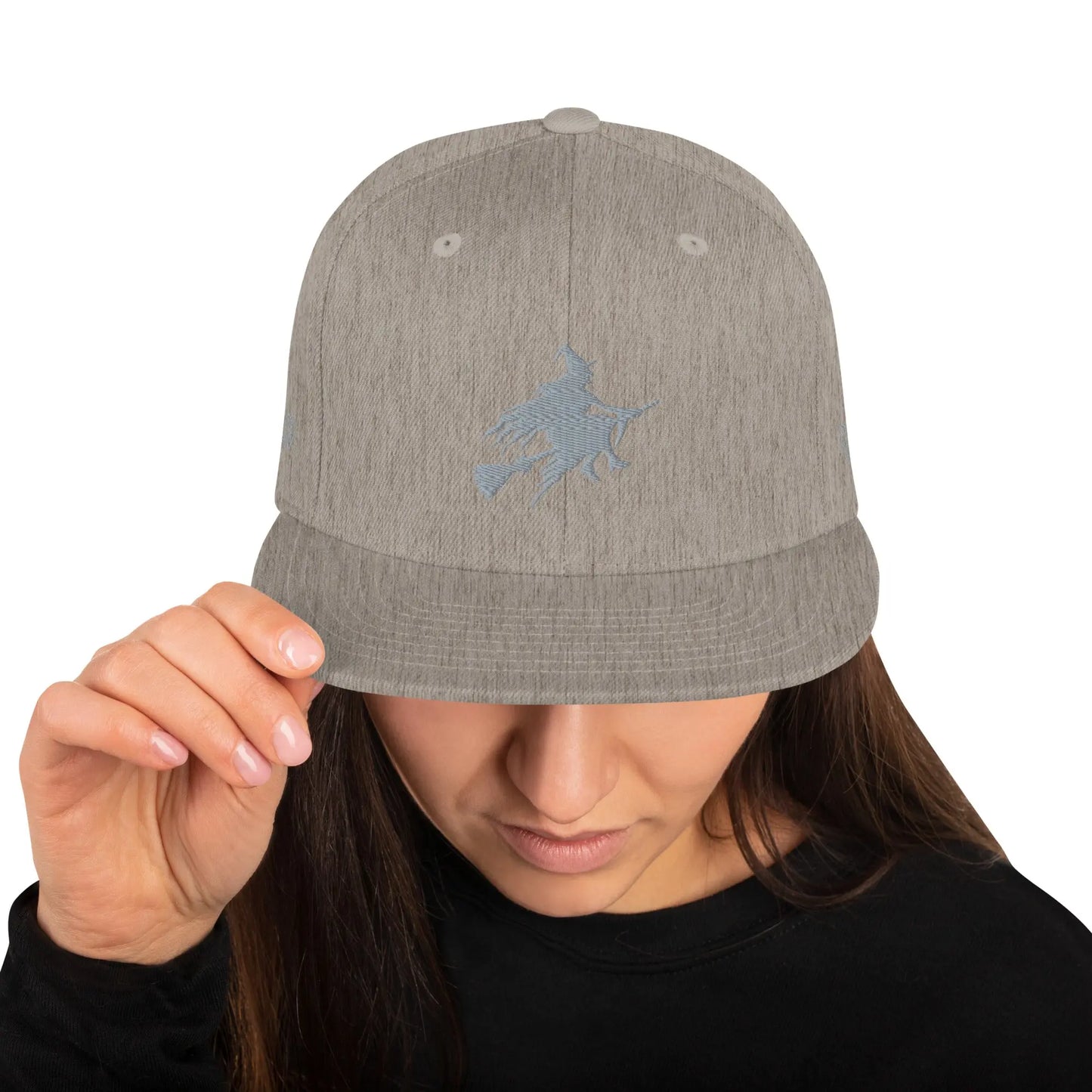 Halooween Snapback Hat - Heather Grey - Babylon.Fashion Babylon.Fashion