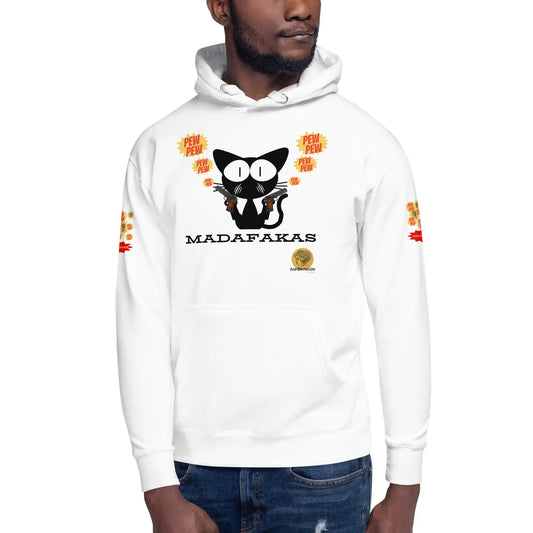 Hoodie PEW PEW - White / S - Babylon.Fashion Babylon.Fashion