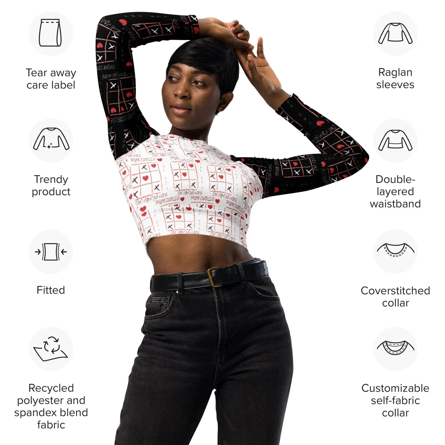 Long-sleeve crop top X/0 - Babylon.Fashion Babylon.Fashion