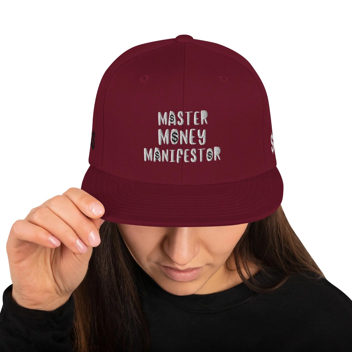 Snapback Hat MONEY - Maroon - Babylon.Fashion Babylon.Fashion